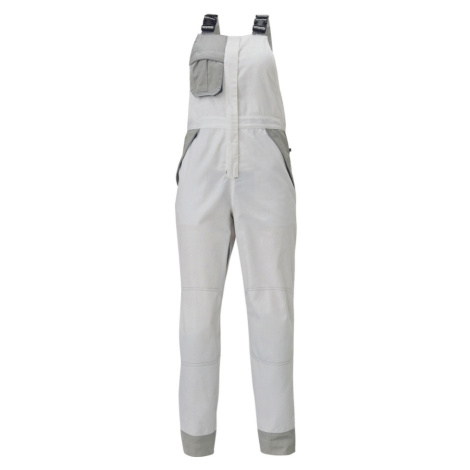 Cerva Montrose Lady Dámské pracovní kalhoty s laclem 03020380 bílá/šedá Červa
