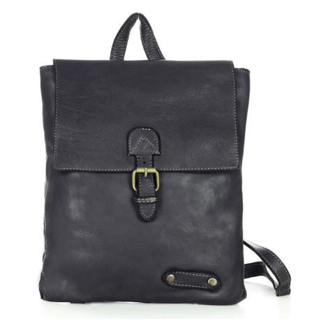 Dámský kožený batoh Mazzini MM228 černý Marco Mazzini handmade