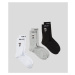 Ponožky 3-pack karl lagerfeld k/ikonik 2.0 socks 3 pack black/white/grey