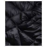 Prošívaný kabát v lilkové barvě s kapucí (AG1-J9069)