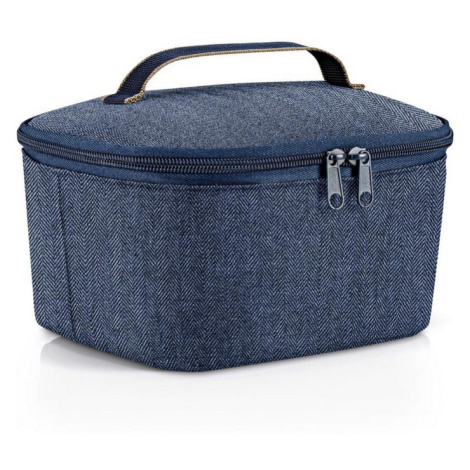 Chladící taška na svačinu Reisenthel Coolerbag S pocket Herringbone dark blue