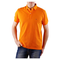 Tommy hilfiger pánské polo tričko logo print orange classic fit l