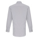 Premier Workwear Pánská bavlněná košile s dlouhým rukávem PR244 Silver -ca. Pantone 428
