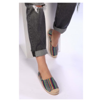 Shoeberry Women's Lurica Rainbow Linen Espadrilles