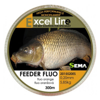 Sema vlasec feeder fluo oranžová 300 m-průměr 0,20 mm / nosnost 5,85 kg