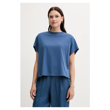 Bavlněné tričko United Colors of Benetton dámské, modrá barva, 3096D1071