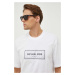Bavlněné tričko Michael Kors bílá barva, s aplikací