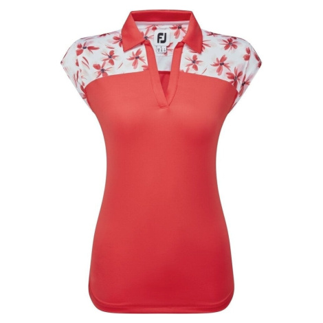 Footjoy Blocked Floral Print Lisle Red