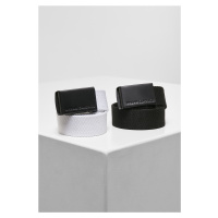 Plátěný pásek Kids 2-Pack black+white