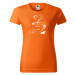 DOBRÝ TRIKO Dámské tričko s potiskem Když musíš Barva: Oranžová
