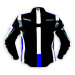 A-PRO Arrow Lady dámská kožená bunda černá/bílá/modrá