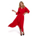 Šaty v midi s ozdobnými knoflíky červené model 18002888 - Makover