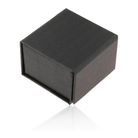 Černá krabička na prsten nebo náušnice, perleťový lesk, magnetické uzavírání Šperky eshop