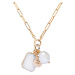 Decadorn Půvabný pozlacený náhrdelník s pravou perlou Chunky