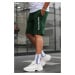 Madmext Green Men's Printed Capri Shorts 5403