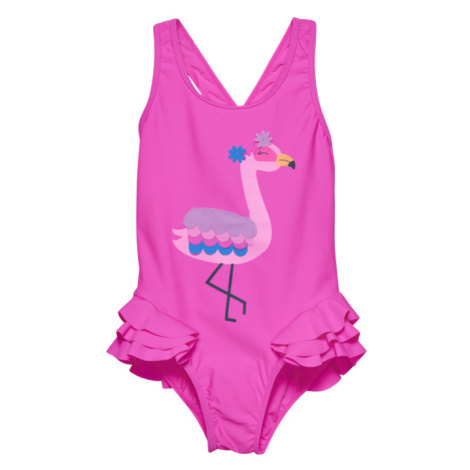 COLOR KIDS-Swimsuit W. Application, sugar pink Růžová