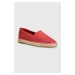 Espadrilky Calvin Klein ESPADRILLE CV červená barva, HM0HM00539