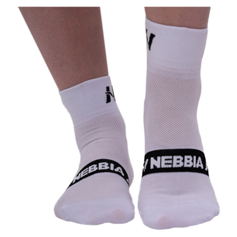 Ponožky Nebbia "EXTRA PUSH" crew 128 White