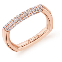 Rosato Stylový bronzový prsten se zirkony Bianca RZBI32