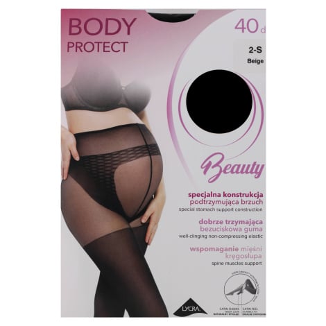Body Protect black punčochové kalhoty pro těhotné - 40 denů černá Gatta