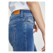 Modré dámské zkrácené skinny fit džíny s vyšisovaným efektem Diesel Roisin