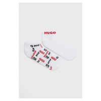 Ponožky HUGO 2-pack pánské, bílá barva, 50491224