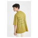 DEFACTO Oversize Fit Back Printed Crew Neck Short Sleeve T-Shirt