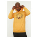 Trendyol Mustard Men's Regular/Regular Fit Hooded Long Sleeve Printed Sweatshirt
