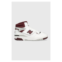 Kožené sneakers boty New Balance BB650RCH bílá barva
