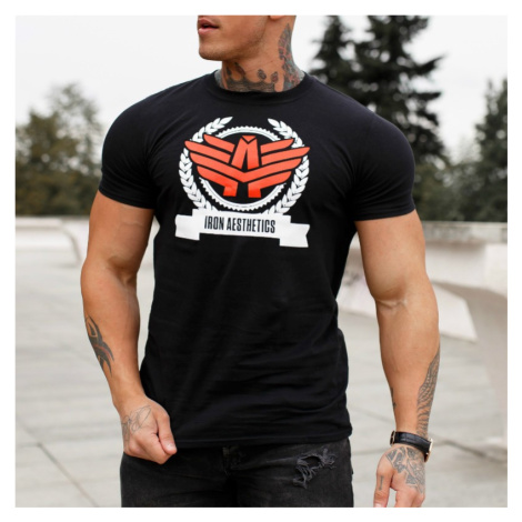 Pánské fitness tričko Iron Aesthetics Triumph, černé