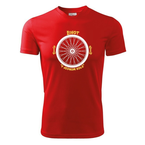 Originálne pánske tričko pre cyklistu Život v jednom kole BezvaTriko