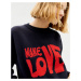 Thinking MU Make Love Trash Paloma Knitted Sweater NAVY