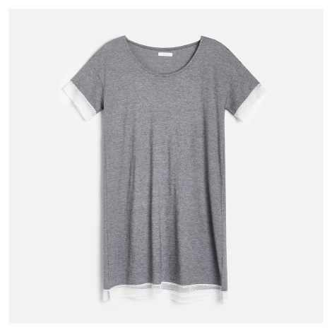 Reserved - Noční košilka s vysokým podílem organické bavlny - Černý