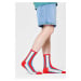 Ponožky Happy Socks Red Vertical Stripe červená barva