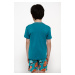 Dětské pyžamo Italian Fashion Krab - krátké Mořská zeleň