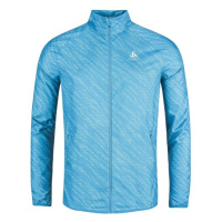 Odlo ESSENTIAL LIGHT PRINT Pánská běžecká bunda, modrá, velikost