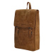 Hide & Stitches Hnědý městský kožený batoh „Metropolitan“ 9L