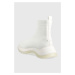 Sneakers boty Calvin Klein 2 Piece Sole Sock Boot bílá barva