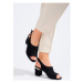 Vinceza Praktické sandály černé dámské na širokém podpatku ruznobarevne