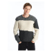 LC Waikiki Lw - Crew Neck Long Sleeve Color Block Men's Knitwear Sweater