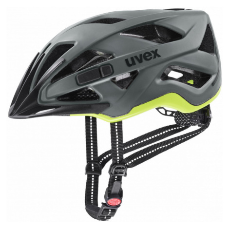 Cyklistická helma Uvex City Active anthracite-lime mat
