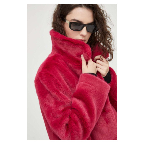 Kabát PS Paul Smith dámský, růžová barva, přechodný