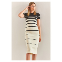 Bianco Lucci Women's Striped Sweater Dress