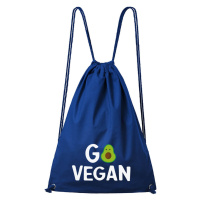 DOBRÝ TRIKO Bavlněný batoh s potiskem Go vegan Barva: Královsky modrá