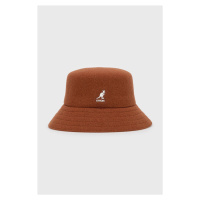 Vlněný klobouk Kangol hnědá barva, vlněný
