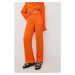 Kalhoty Birgitte Herskind dámské, oranžová barva, jednoduché, high waist