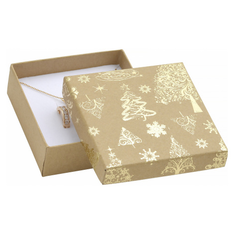 JKBOX Vánoční krabička Zlatý Stromek na střední sadu šperků | IK021
