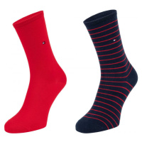 Tommy Hilfiger WOMEN SOCK 2P SMALL STRIPE Dámské ponožky, červená, velikost