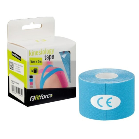 Fitforce KINETAPE Kinesiologický tejp, světle modrá, velikost