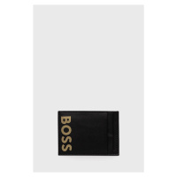 Kožené pouzdro na karty BOSS černá barva